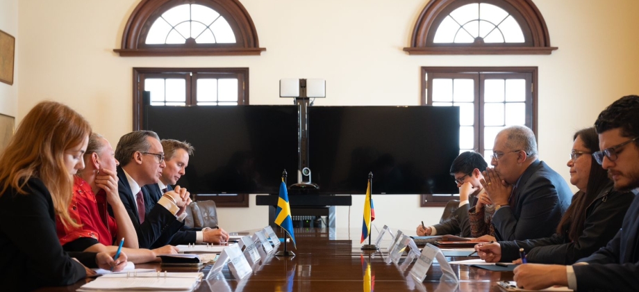 Viceministro de Relaciones Exteriores y el Viceministro de Comercio Exterior del Reino de Suecia dialogaron sobre temas estratégicos de la agenda bilateral