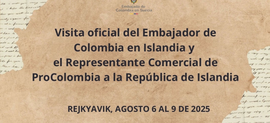 Visita oficial del Embajador de Colombia en Islandia y  el Representante Comercial de  ProColombia a la República de Islandia