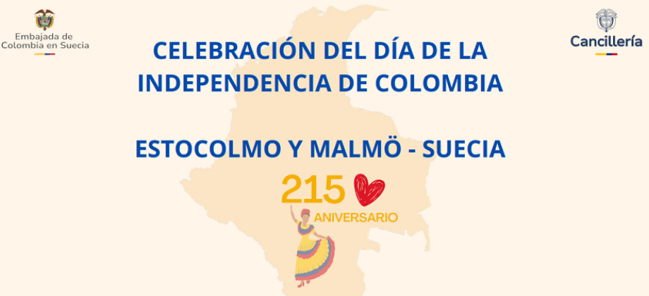 Celebración del 20 de Julio, Día de la Independencia de Colombia, en Suecia