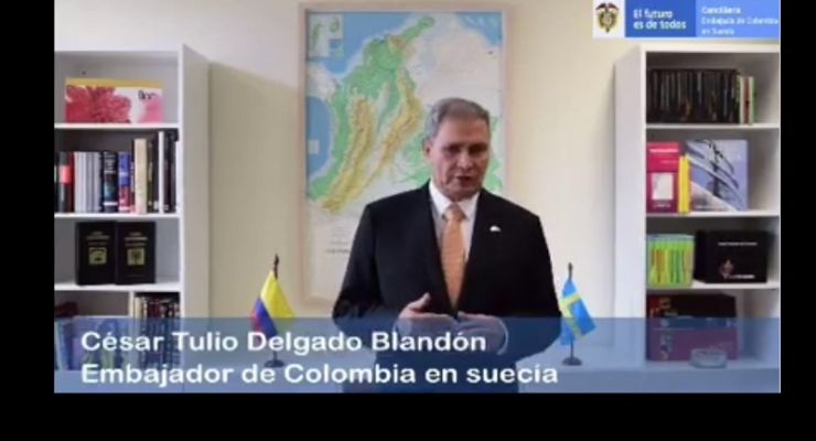 Saludo del Embajador de Colombia en Suecia, César Tulio Delgado Blandón, con ocasión de la conmemoración del Día de la Independencia 