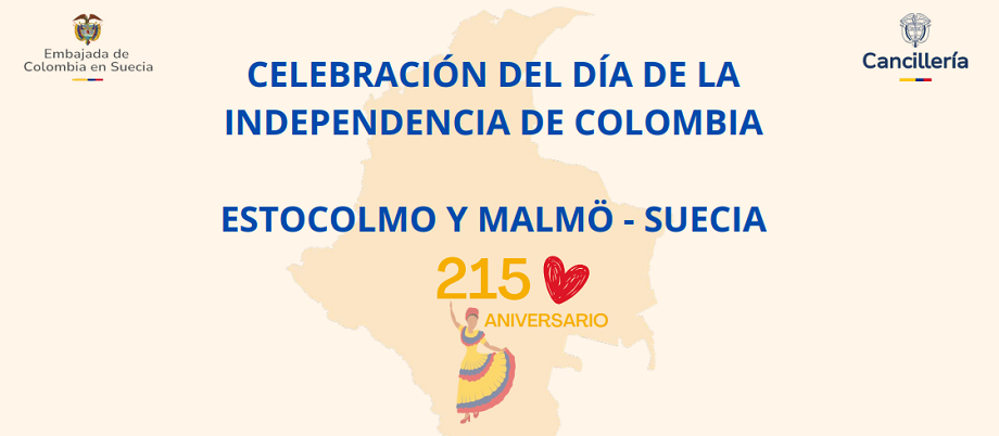 Celebración del 20 de Julio, Día de la Independencia de Colombia, en Suecia